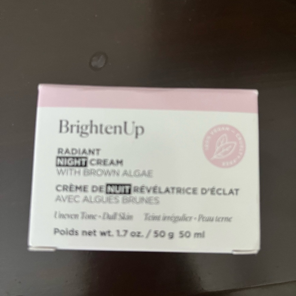 Arbonne BrightenUp Radiant Night Cream - Pink and White